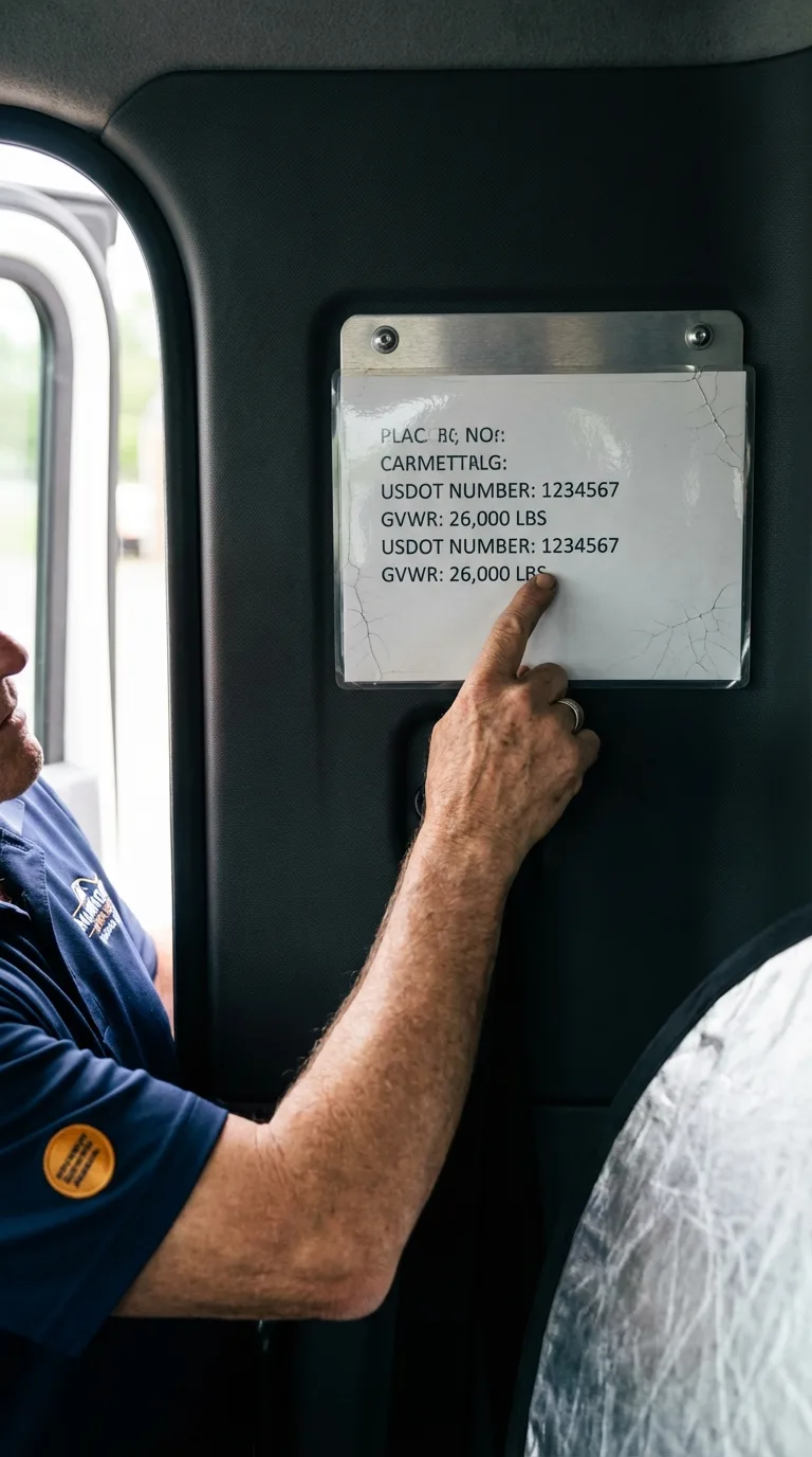 USDOT licensing placard verification in Brent